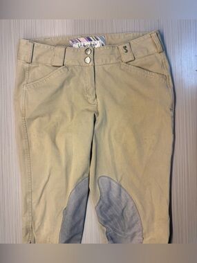 Tredstep Symphony Tan Equestrian Riding Breeches with Knee Patches